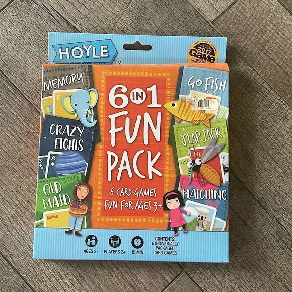 NWT! Hoyle 6-in-1 Kids Card Games. - Picture 1 of 2